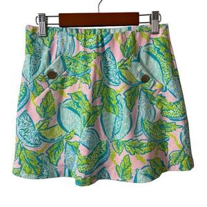 Lilly Pulitzer Madison skort pink blue green tropical size XXS
